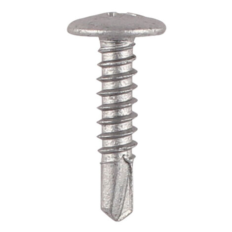 TIMCO Self-Drilling Metal Framing Low Profile Wafer Head Exterior Silver Screws - 4.8 x 22