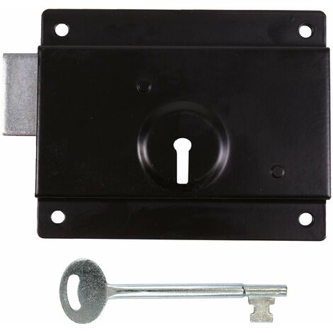 TIMCO Serratura a pressione, nera, 12,7 cm, montaggio a superficie, per porta e cancello