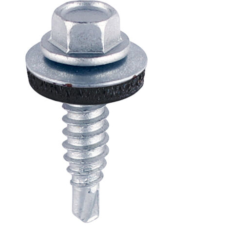 TIMCO Sheet Steel Stitching Screws Exterior Silver with EPDM Washer - 6.3 x 22
