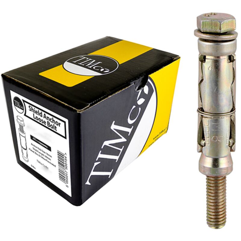 Timco - Shield Anchors Loose Bolt Gold - M10:25L (25 pack)