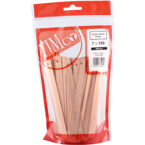 Timco Slate Straps - Copper (150 x 13mm) 100 Bag)