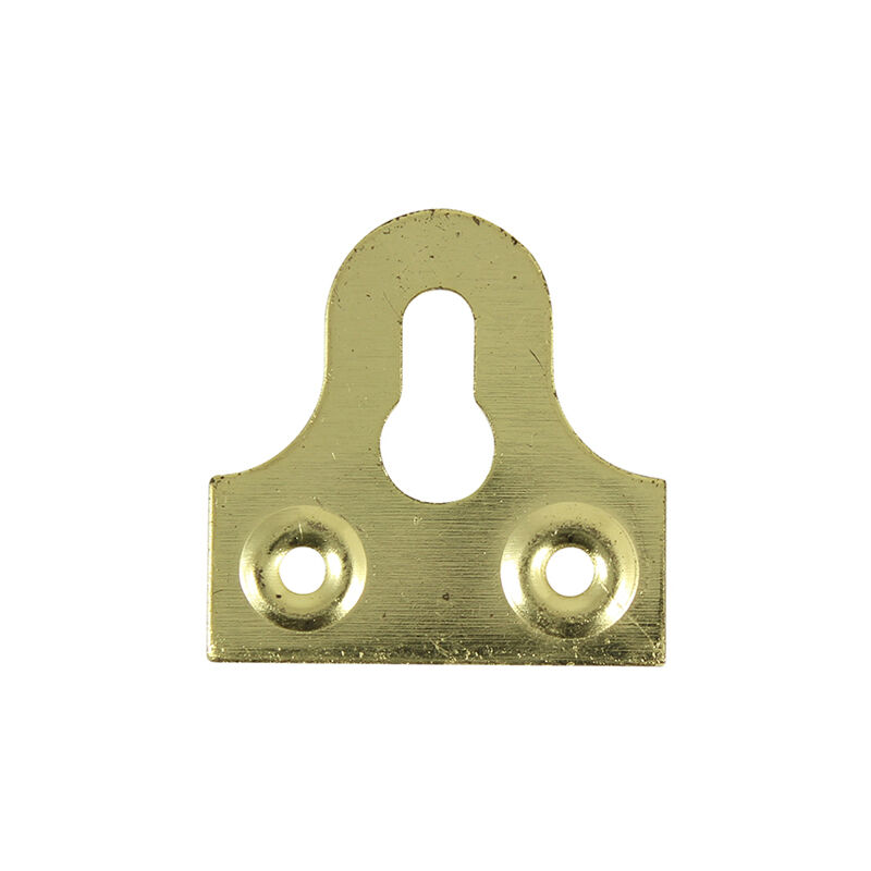 Timco - Mirror Plates - Slotted - Electro Brass (Size 32mm - 4 Pieces)
