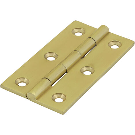 TIMCO Solid Drawn Brass Hinges Polished Brass - 64 x 35
