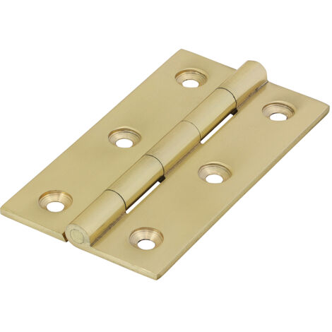 TIMCO Solid Drawn Brass Hinges Polished Brass - 75 x 40