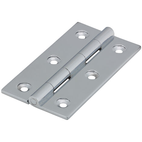 TIMCO Solid Drawn Brass Hinges Polished Chrome - 75 x 40