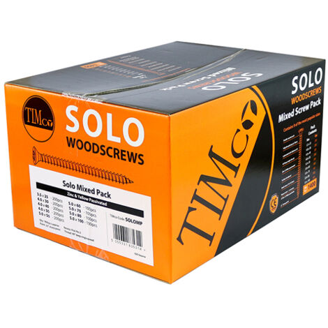 TIMCO Solo Countersunk Gold Woodscrews Mixed Box -