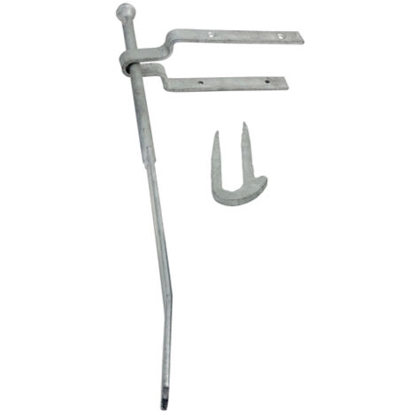 TIMCO Spring Gate Fastener Set With Staple Catch Hot Dipped Galvanised - 610mm
