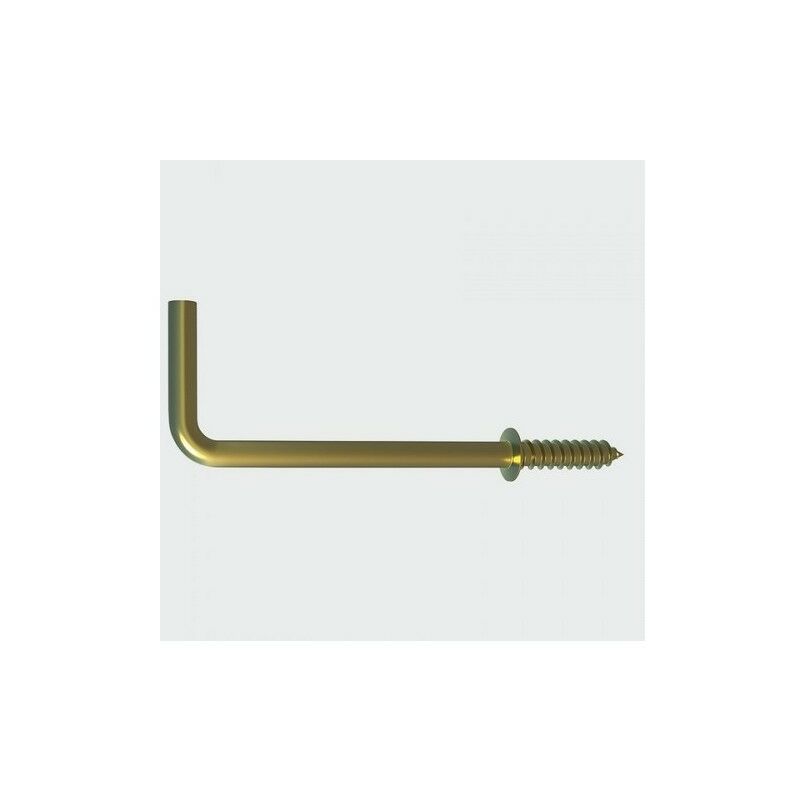 Timco - 25SQBP Square Cup Hooks Electro Brass 25mm Bag of 16