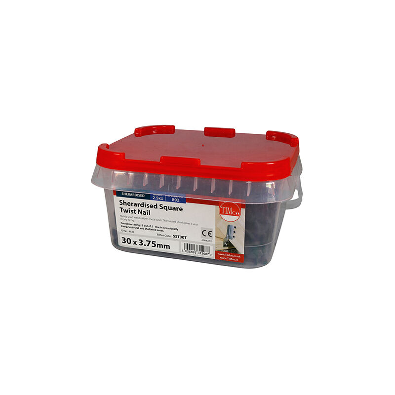 Timco - Square Twist Nails - Sherardised (Size 30 x 3.75 - 2.5 Kilograms)