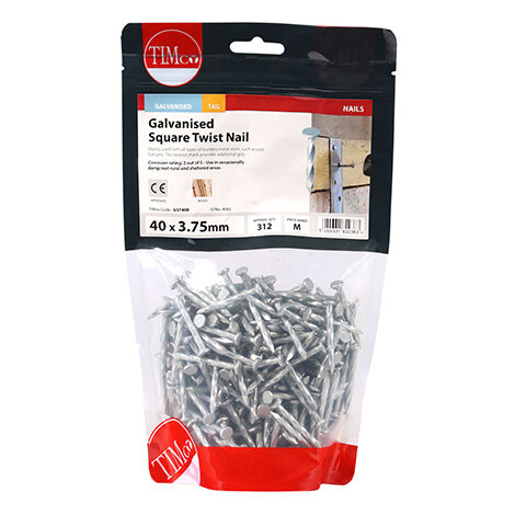TIMCO Square Twist Nails Galvanised - 40 x 3.75
