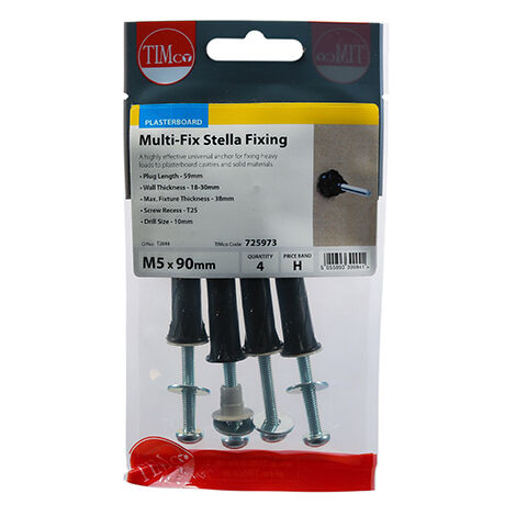TIMCO Stella-Fix Universal Cavity & Wall Anchors - M5 x 90