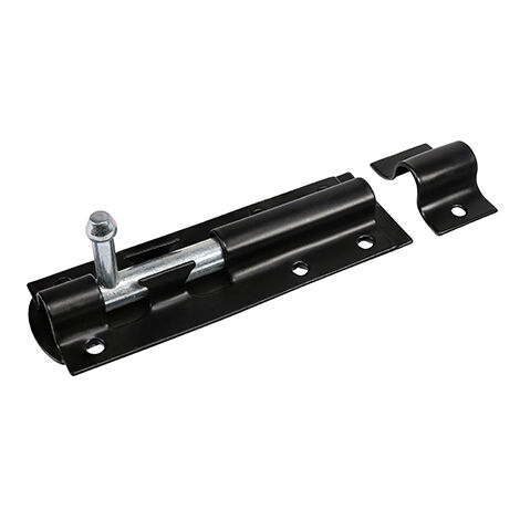 TIMCO Straight Tower Bolt Black - 6"