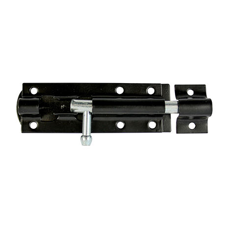 TIMCO Straight Tower Bolt Black - 6"