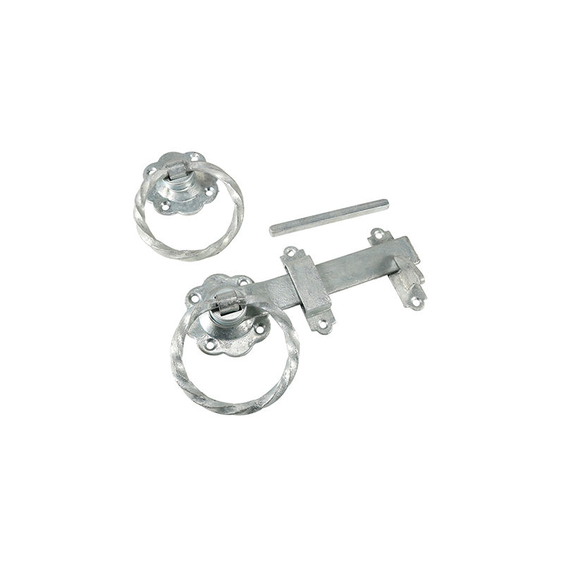 Timco - Ring Gate Latch - Twisted - Hot Dipped Galvanised (Size 6" - 1 Each)