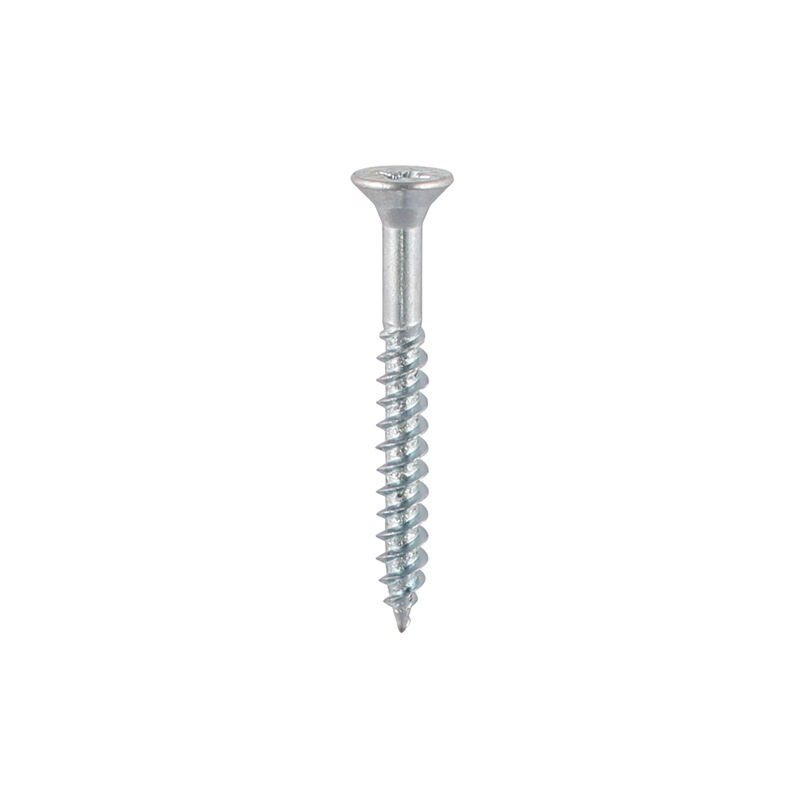 Timco - Twin-Thread Woodscrews - PZ - Double Countersunk - Zinc (Size 8 x 1 1/2 - 350 Pieces)