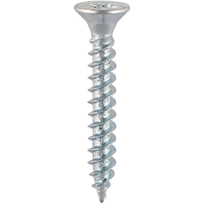 Timco - Twin-Threaded Woodscrews - PZ - Double Countersunk - Zinc (Size 6 x 1 - 200 Pieces)