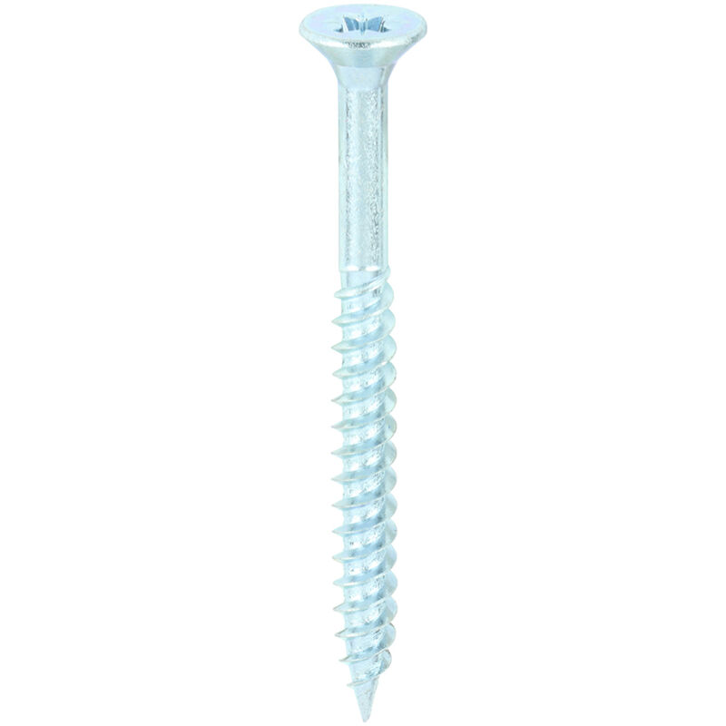 Timco - Twin-Threaded Woodscrews - PZ - Double Countersunk - Zinc (Size 12 x 2 1/2 - 200 Pieces)