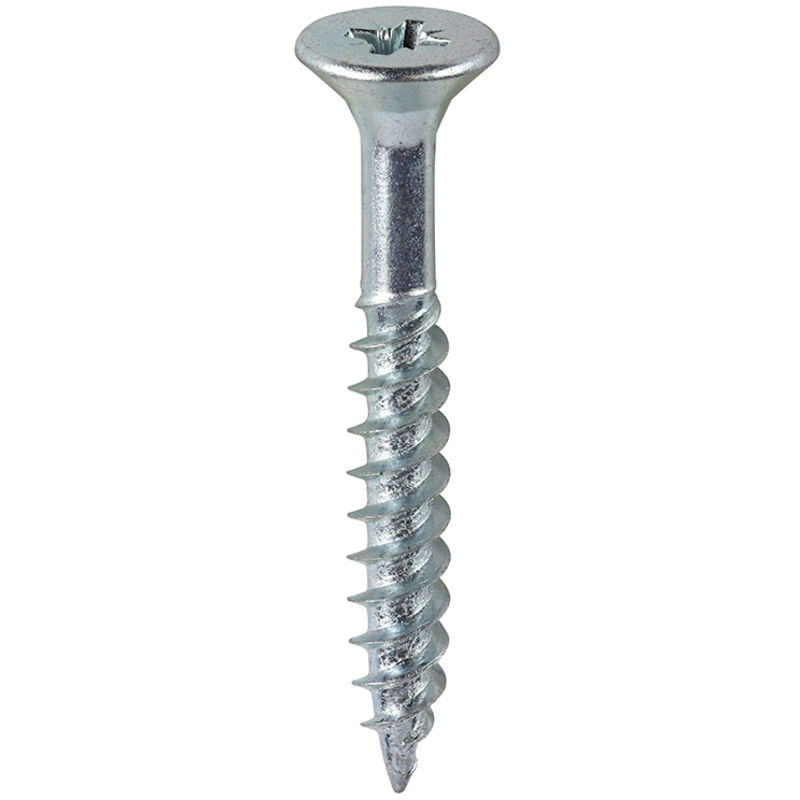 Timco - Twin-Threaded Woodscrews - PZ - Double Countersunk - Zinc (Size 10 x 1 1/2 - 200 Pieces)