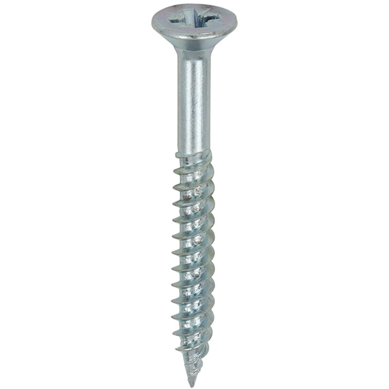 Timco - Twin-Threaded Woodscrews - PZ - Double Countersunk - Zinc (Size 8 x 1 1/2 - 200 Pieces)
