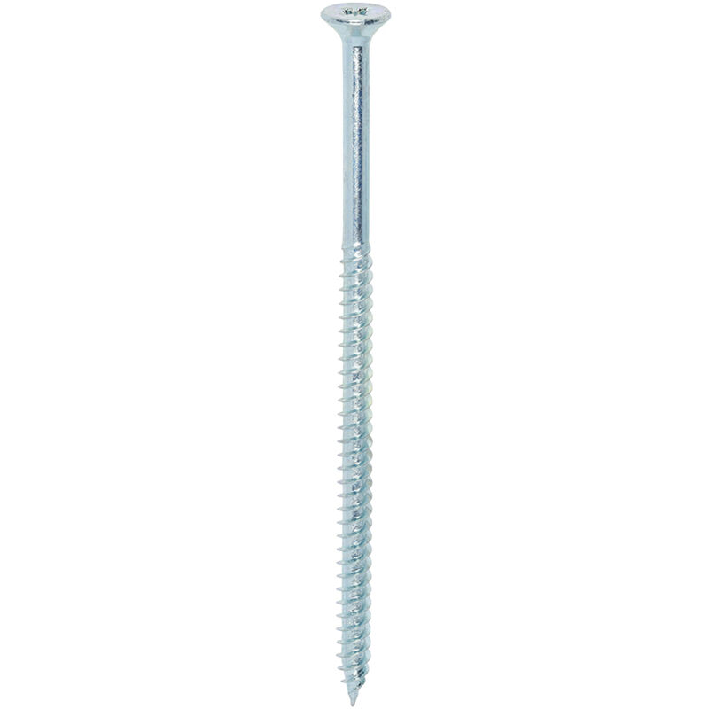 Timco - Twin-Threaded Woodscrews - PZ - Double Countersunk - Zinc (Size 10 x 4 - 100 Pieces)
