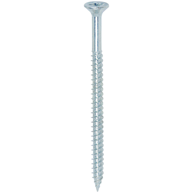 Timco - Twin-Threaded Woodscrews - PZ - Double Countersunk - Zinc (Size 12 x 3 1/2 - 100 Pieces)