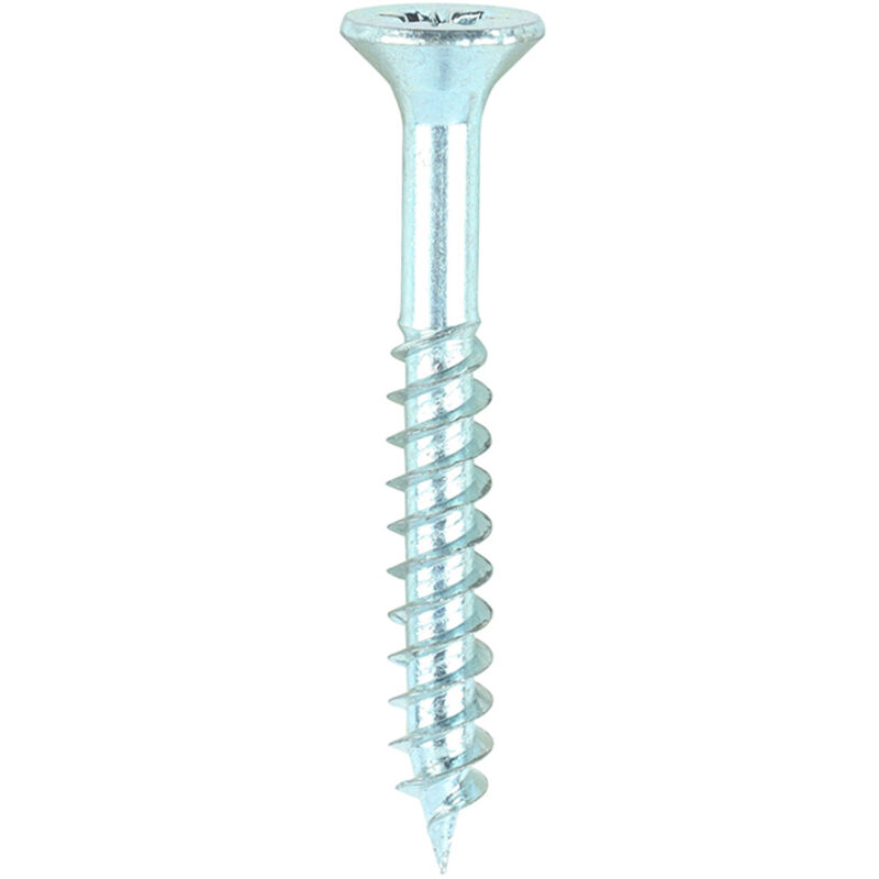 Timco - Twin-Threaded Woodscrews - PZ - Double Countersunk - Zinc (Size 7 x 1 1/4 - 200 Pieces)