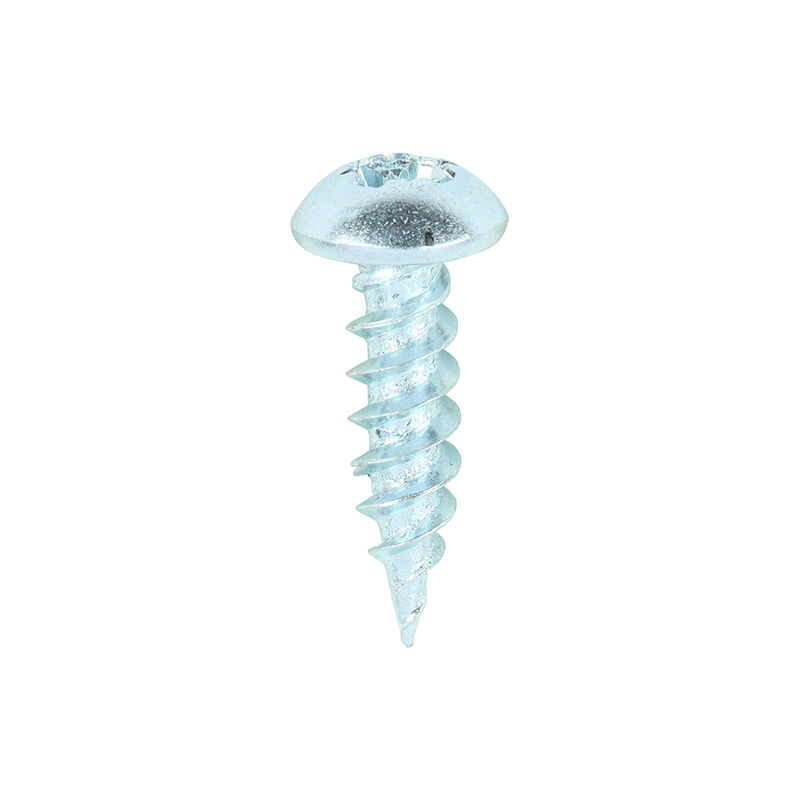Timco - Twin-Threaded Woodscrews - PZ - Round - Zinc (Size 8 x 5/8 - 200 Pieces)