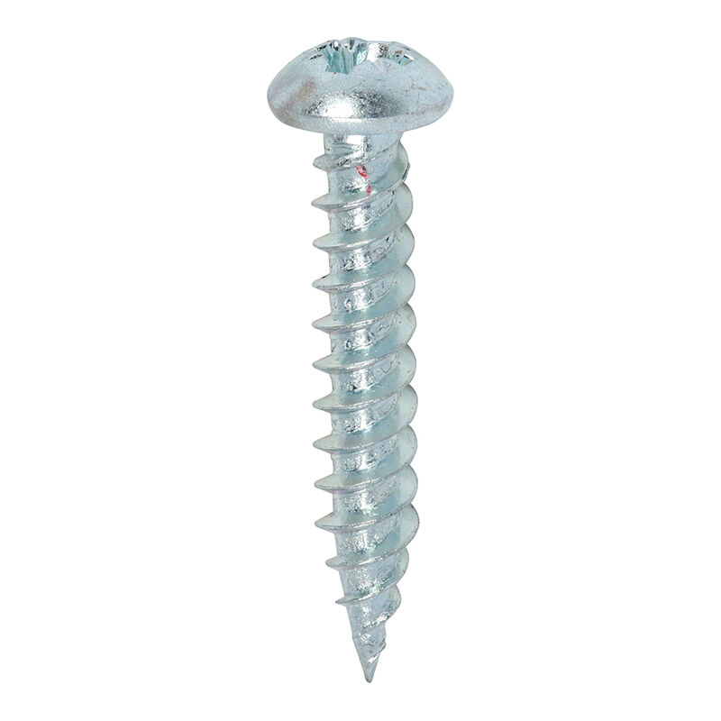 Timco - Twin-Threaded Woodscrews - PZ - Round - Zinc (Size 8 x 1 - 200 Pieces)