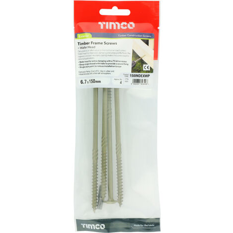 TIMCO Wafer Head Exterior Green Timber Screws - 6.7 x 150