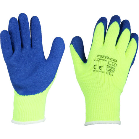 TIMCO Warm Grip Crinkle Latex Coated Polyester Gloves - Large
