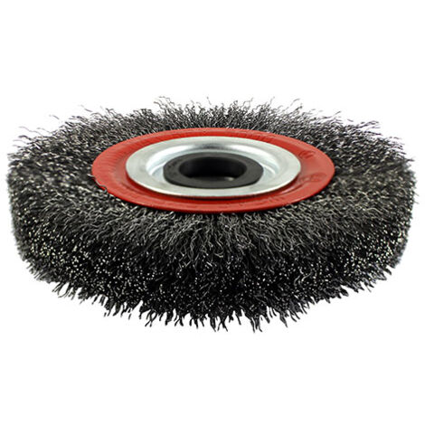 TIMCO Wheel Brush with Plastic Reducer Set Crimped Steel Wire - 200mm