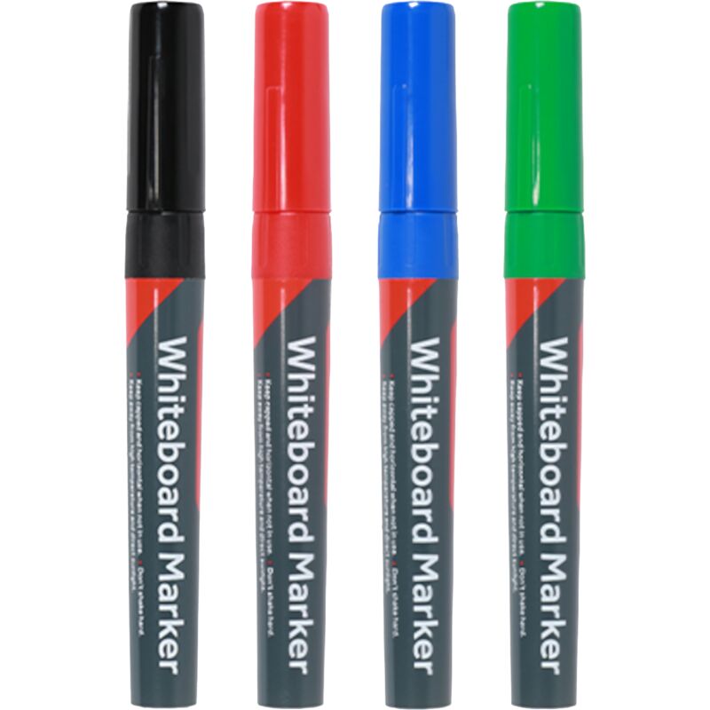 Whiteboard Markers Fine Tip Mixed Colours (4 Box) - Timco