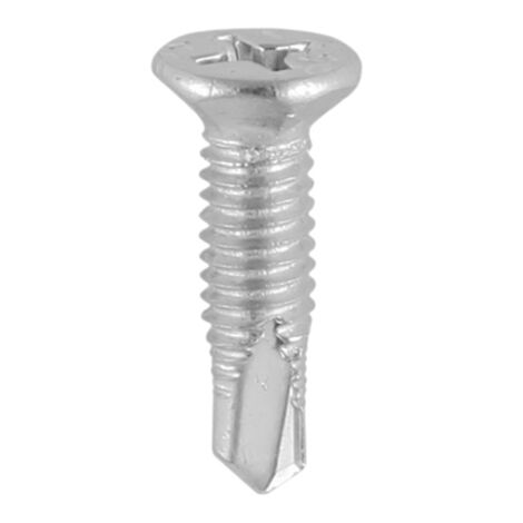 TIMCO Window Fabrication Screws Countersunk Facet PH Metric Thread Self-Drilling Point Martensitic Stainless Steel & Silver Organic - M4 x 16