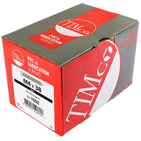 TIMCO Window Fabrication Screws Countersunk PH Metric Thread Self-Drilling Point Zinc - M4 x 38