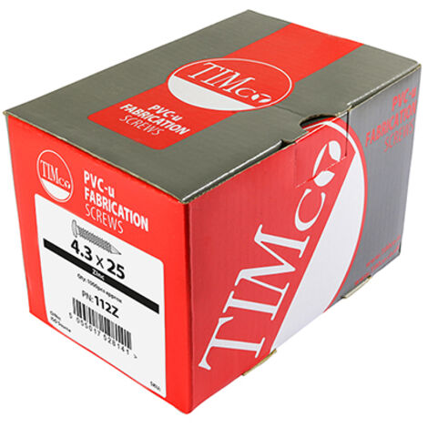 TIMCO Window Fabrication Screws Pan Countersunk PH High-Low Thread Slash Point Zinc - 4.3 x 20