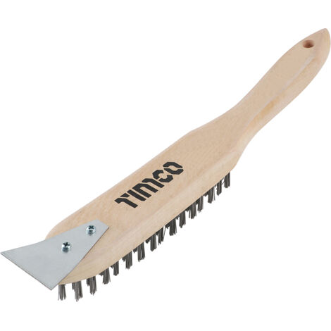 TIMCO Wire Brush & Scraper Steel - 4 Rows