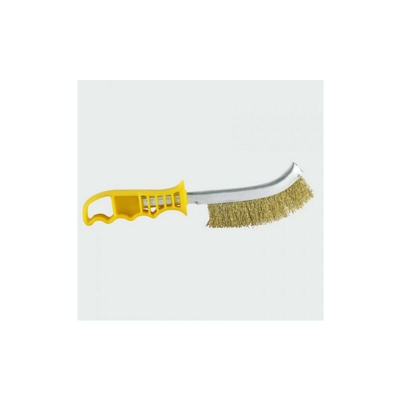 YWHB Yellow Handle Wire Brush Brass 255mm - Timco