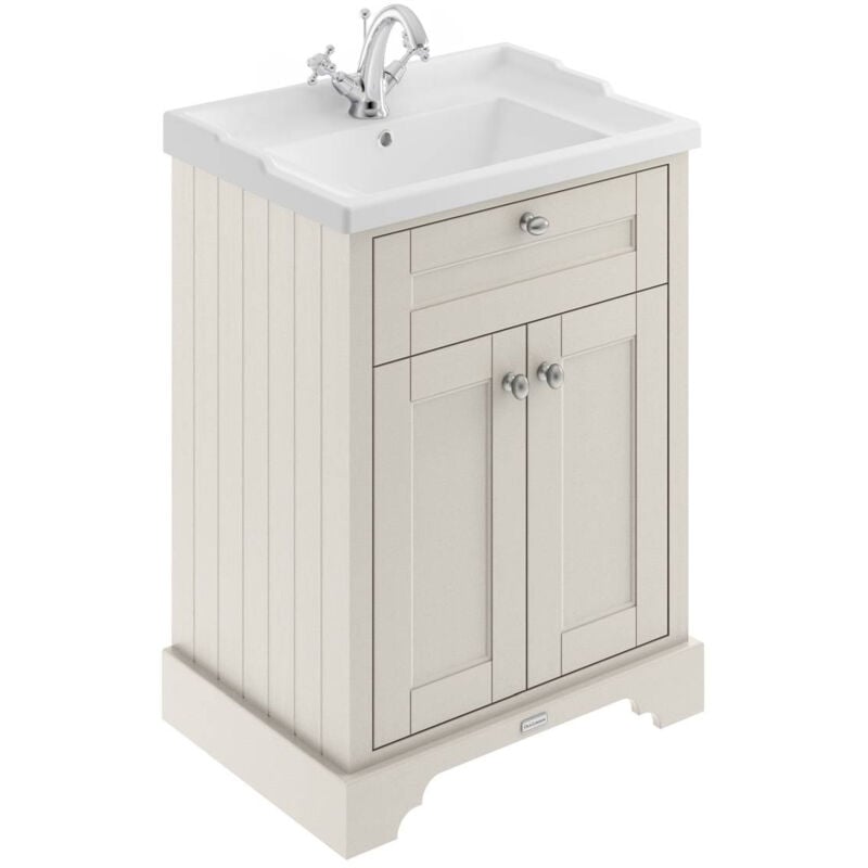 Old London Timeless Sand 600mm 2 Door Vanity Unit and Basin with 1 Tap Hole - LOF403