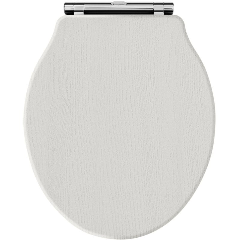 Hudson Reed Chancery Soft Close Toilet Seat Chrome Hinges - Timeless Sand