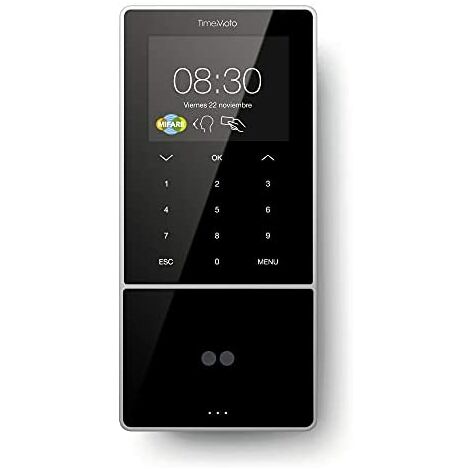 TImeMoto TM-838 SC - Controllore di presenze con riconoscimento facciale e lettore di schede MIFARE, DESfire e RFID per un massimo di 2.000 utenti - Include la soluzione per la rilevazione delle prese
