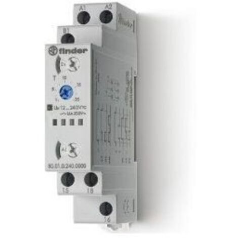 Timer 0.1s A 24h 12v-230vdc/ac Spdt Finder 80.91.0.240.0000