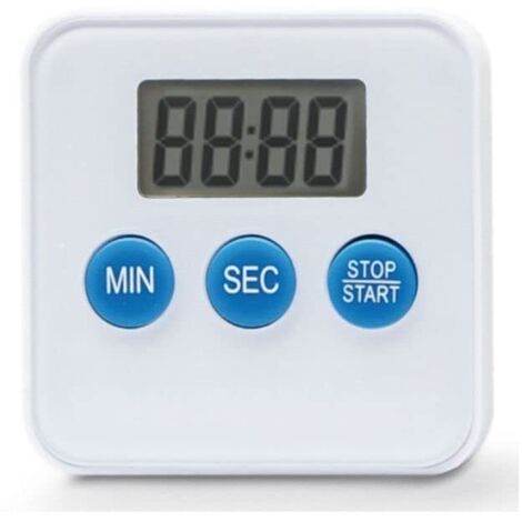 Timer contaminuti digitale con calamita bianco