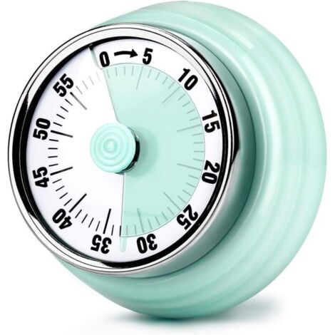 Timer da cucina, 60 minuti, meccanico, magnetico, senza batteria, con allarme da 72 dB
