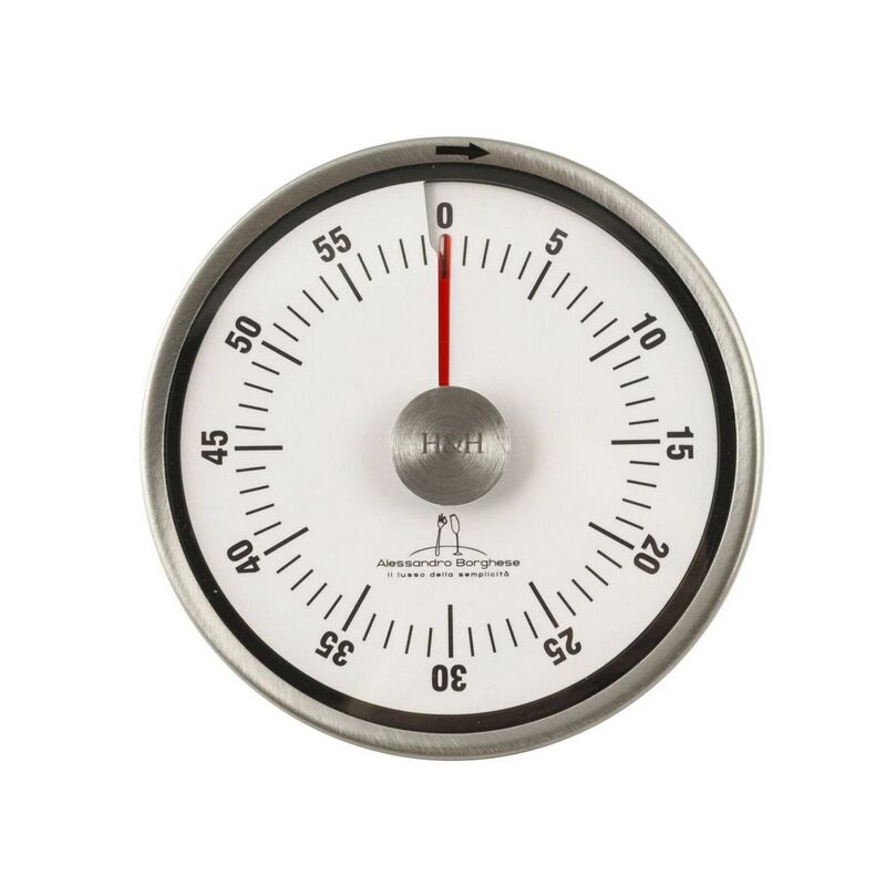 H&h - Timer da cucina in acciaio nero alessandro