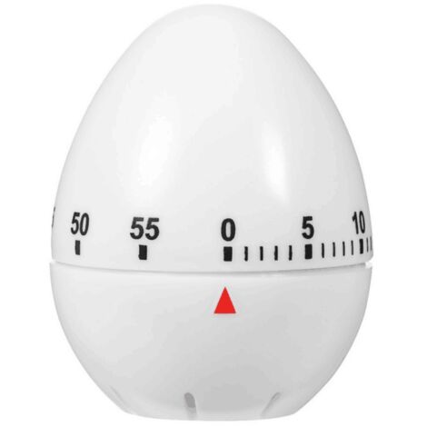 Timer da cucina meccanico rotante in ABS e metallo bianco
