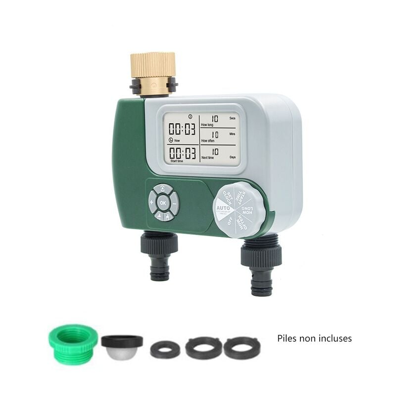 Timer de l'arroseur, minuterie d'eau for Robinet de Tuyau de Jardin, minuteur d'eau programmable avec Retard de Pluie/système d'irrigation