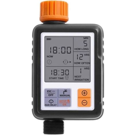 Timer di irrigazione automatico elettronico Ulisem con display LCD e controller di irrigazione automatico per giardino esterno