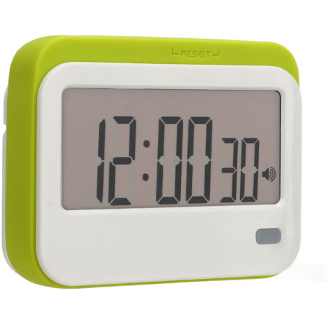 Timer digitale a cifre grandi, sveglia silenziosa, piccolo timer da cucina digitale per cucinare, imparare, viaggiare e allenarsi con i pesi CR 320SP verde