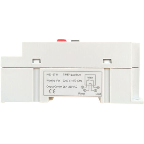 Timer digitale programmabile Eosnow AC 220V 25A, regolatore elettronico del timer su guida DIN, con display LCD