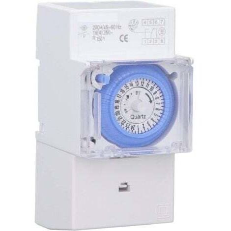 Timer elettronico programmabile 24 ore su 24, impermeabile, adatto all'uso domestico, in cucina, sia all'interno che all'esterno.